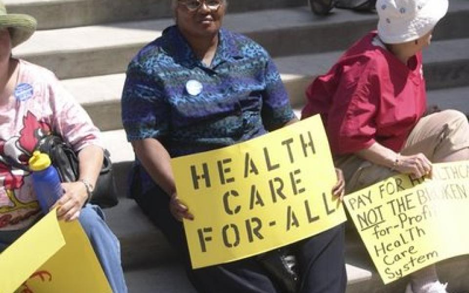Healthcare reform protestors