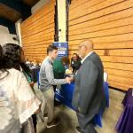 Congressman Thompson speaking with student at 2024 College & Career Fair