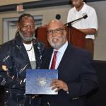 Congressman Bennie Thompson pictured with constituent