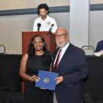Congressman Bennie Thompson pictured with constituent