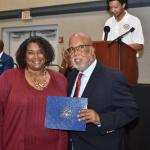 Congressman Bennie Thompson pictured with constituent