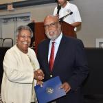 Congressman Bennie Thompson pictured with constituent