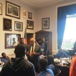 Congressman Bennie Thompson talking with Pyramid