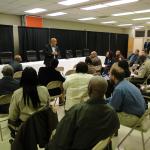 Congressman Bennie Thompson speaking to audience