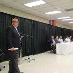 Congressman Bennie Thompson speaking to a room