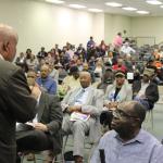 Congressman Bennie Thompson speaking to audience