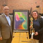 Congressman Bennie Thompson with 3rd place art competition