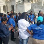 Congressman Bennie Thompson talking with Pyramid